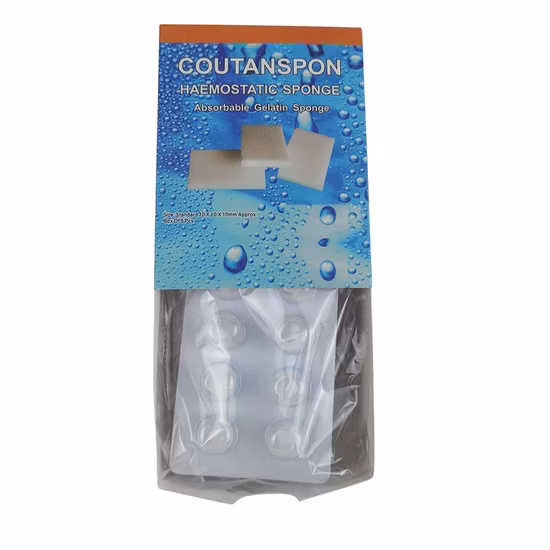 Zahnärztliche Verbrauchsmaterialien, medizinischer chirurgischer, resorbierbarer, blutstillender Gelatine-Einwegschwamm